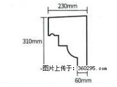 产品分解图型 - 檐口线，型号：SX311-YK-3，规格：230x310mm(3) - 通辽三象EPS建材 tongliao.sx311.cc